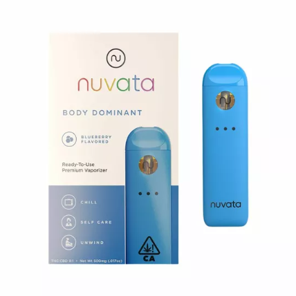 Photograph of product: Body Dominant - Blueberry 9:1 | 0.5g | Disposable Vape | Nuvata