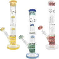 Photograph of product: 12" DoubleTree Showerhead Perc Water Pipe/Bong with Flower Bowl