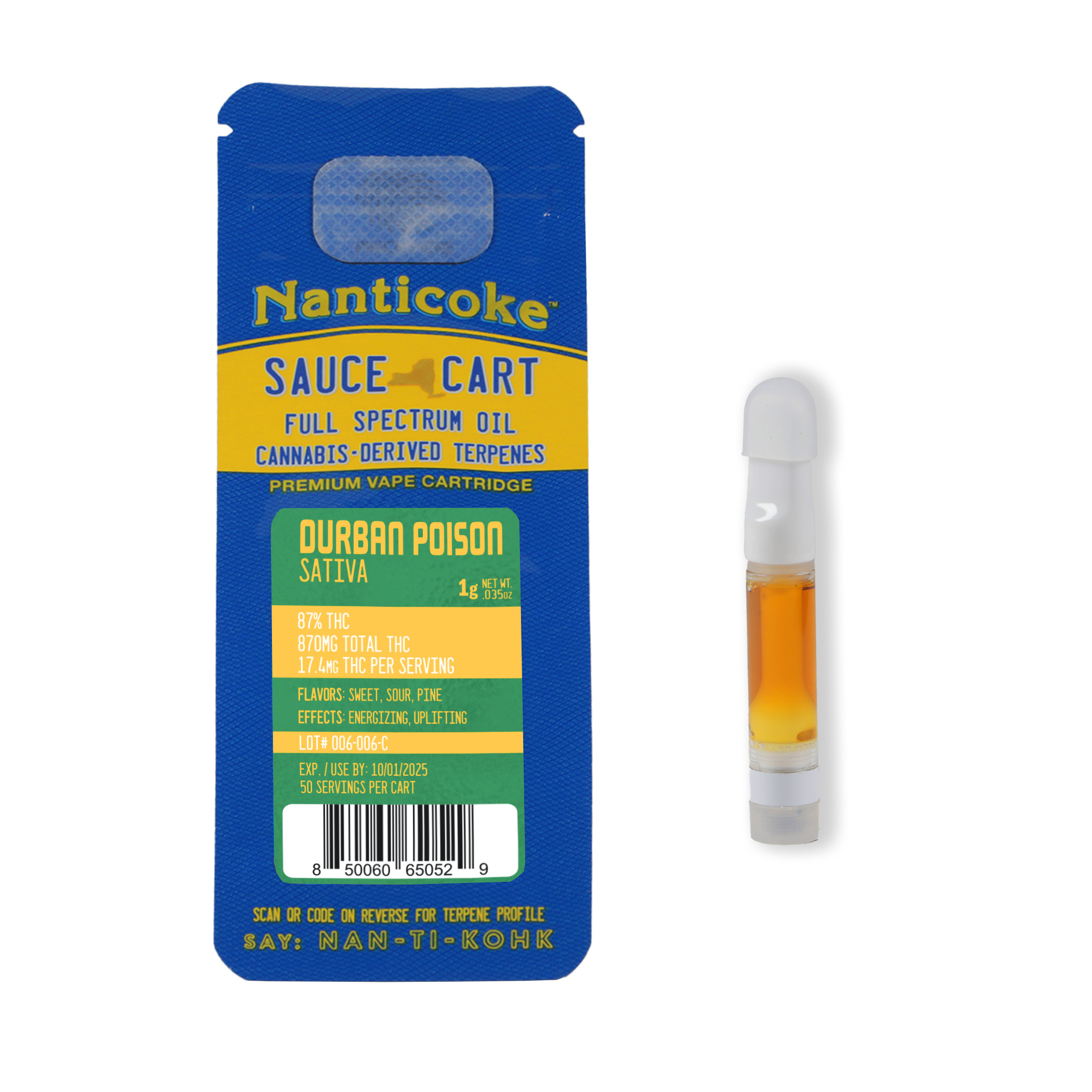 Photograph of product: Nanticoke - Durban Poison - 510 Cart