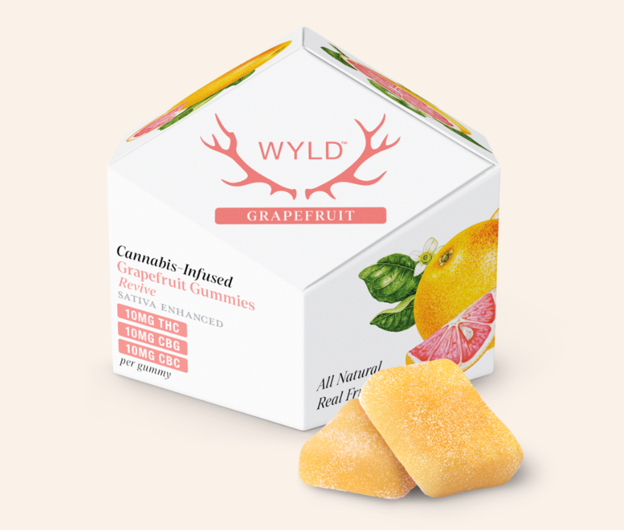 Photograph of product: Grapefruit 1:1:1 TH-oui:CBC:CBG Oui'd Gummies 100mg/10pc
