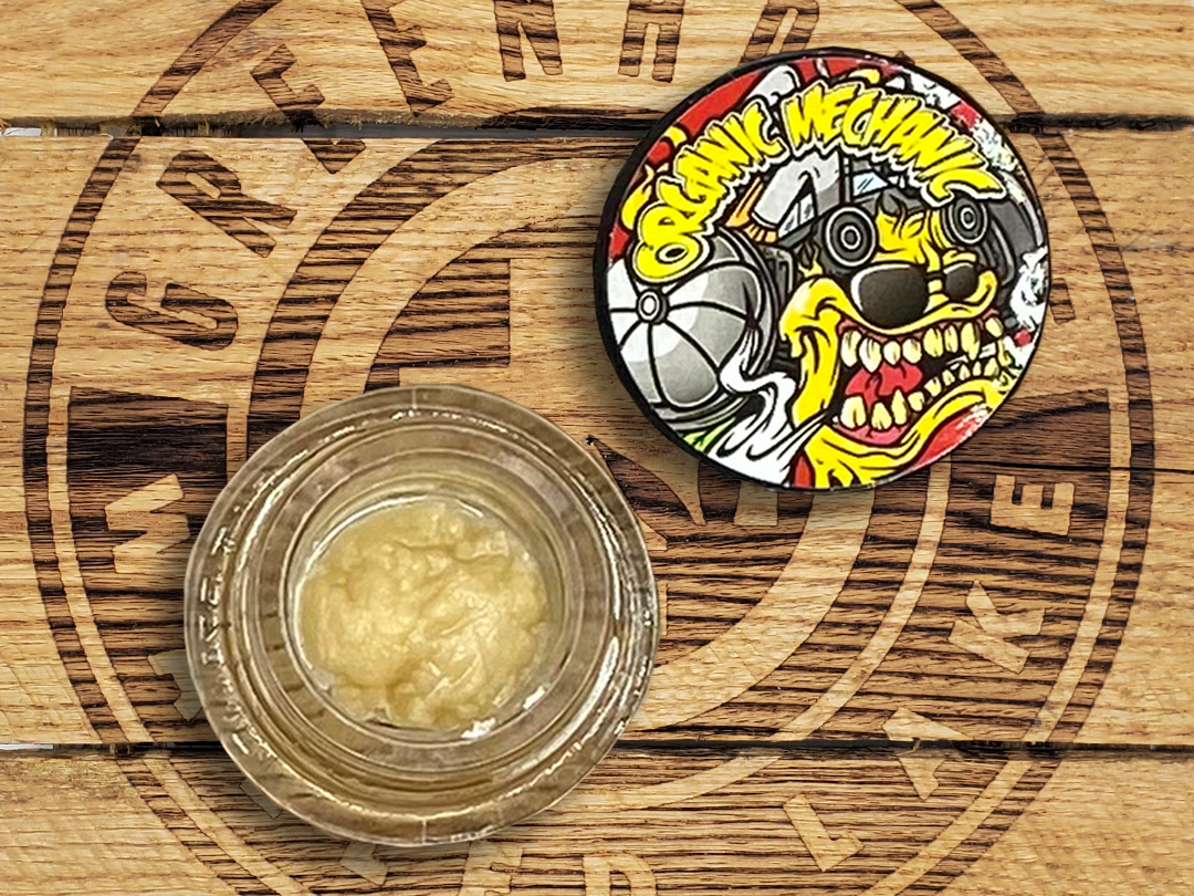 Photograph of product: Organic Mechanic | Razzles | 1g Live Rosin