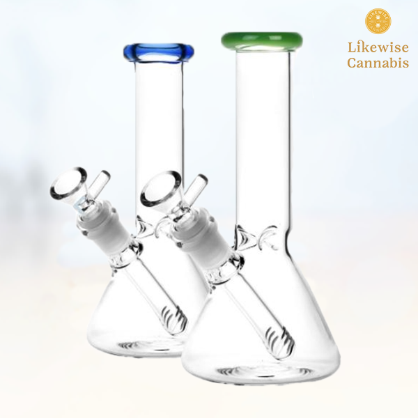 Photograph of product: 8" BEAKER BONG WITH COLORED RIM