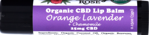 Photograph of product: Orange Lavender Lip Balm 25mg CBD