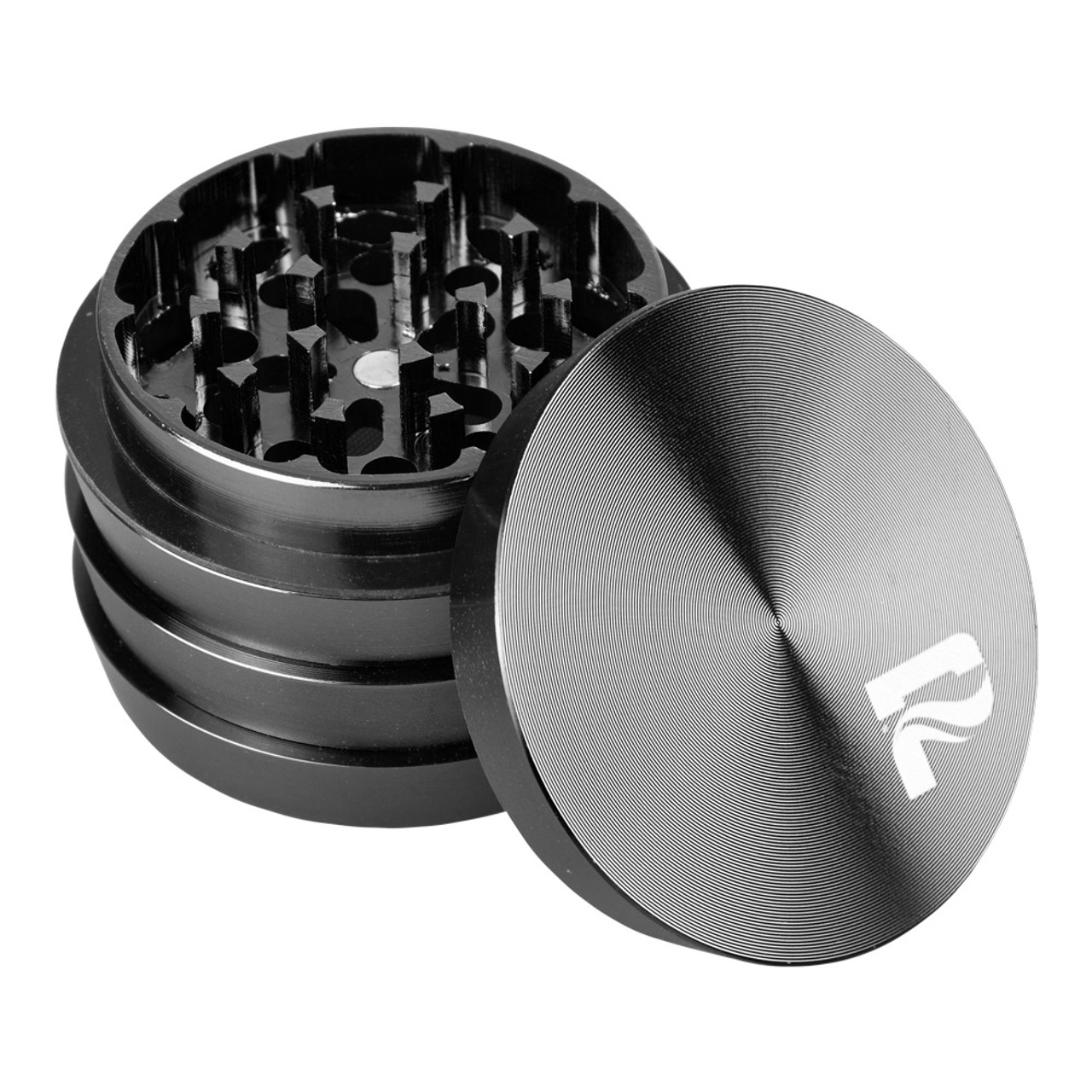 Photograph of product: 4pc Carver Aluminum Grinder | 50mm | Rasta