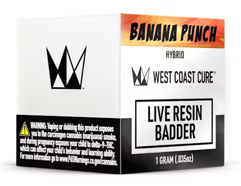 Photograph of product: West Coast Cure - Concentrate - Badder - Banana Punch - 1G