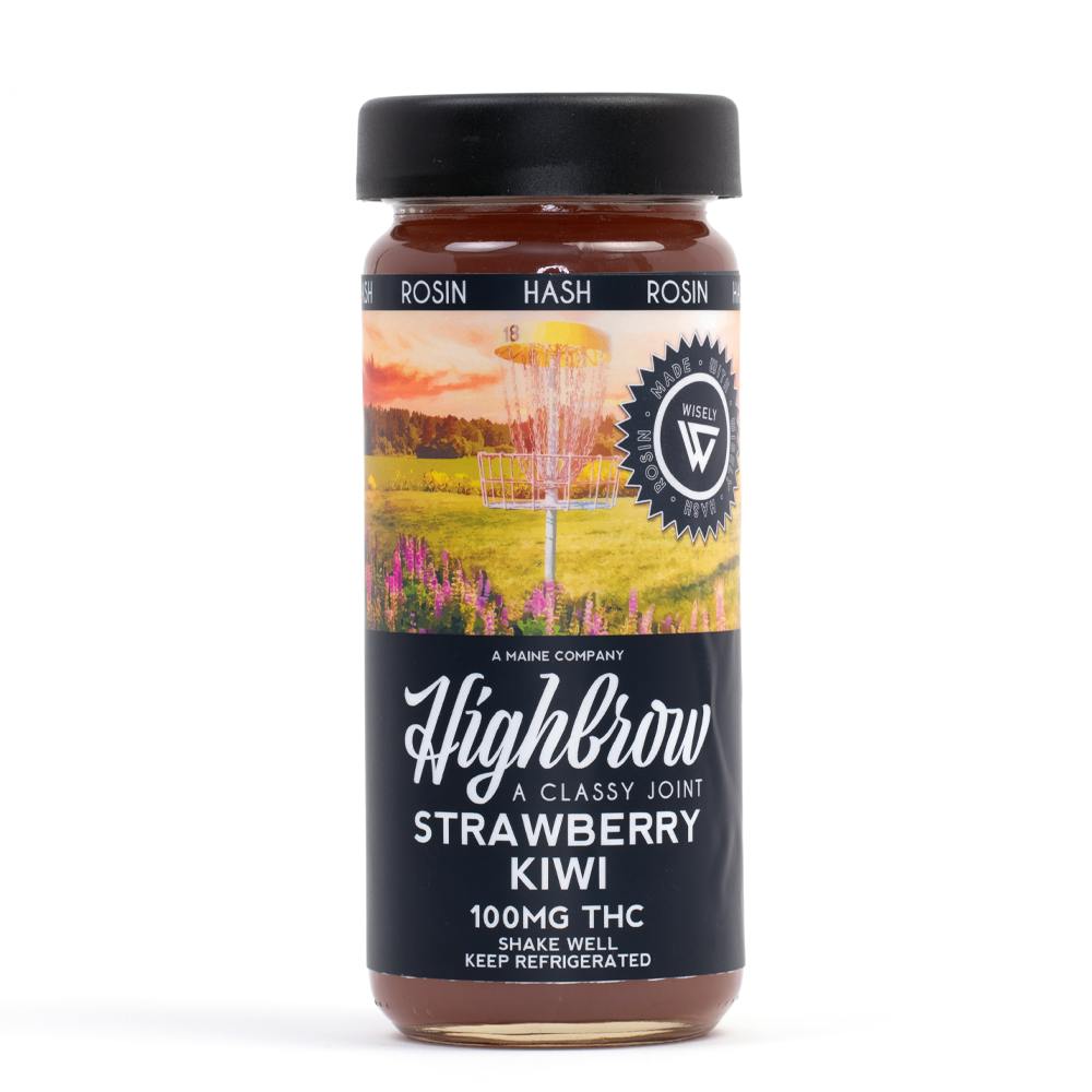 Photograph of product: Highbrow: 100mg Strawberry Kiwi au chocolat Rosin Drink