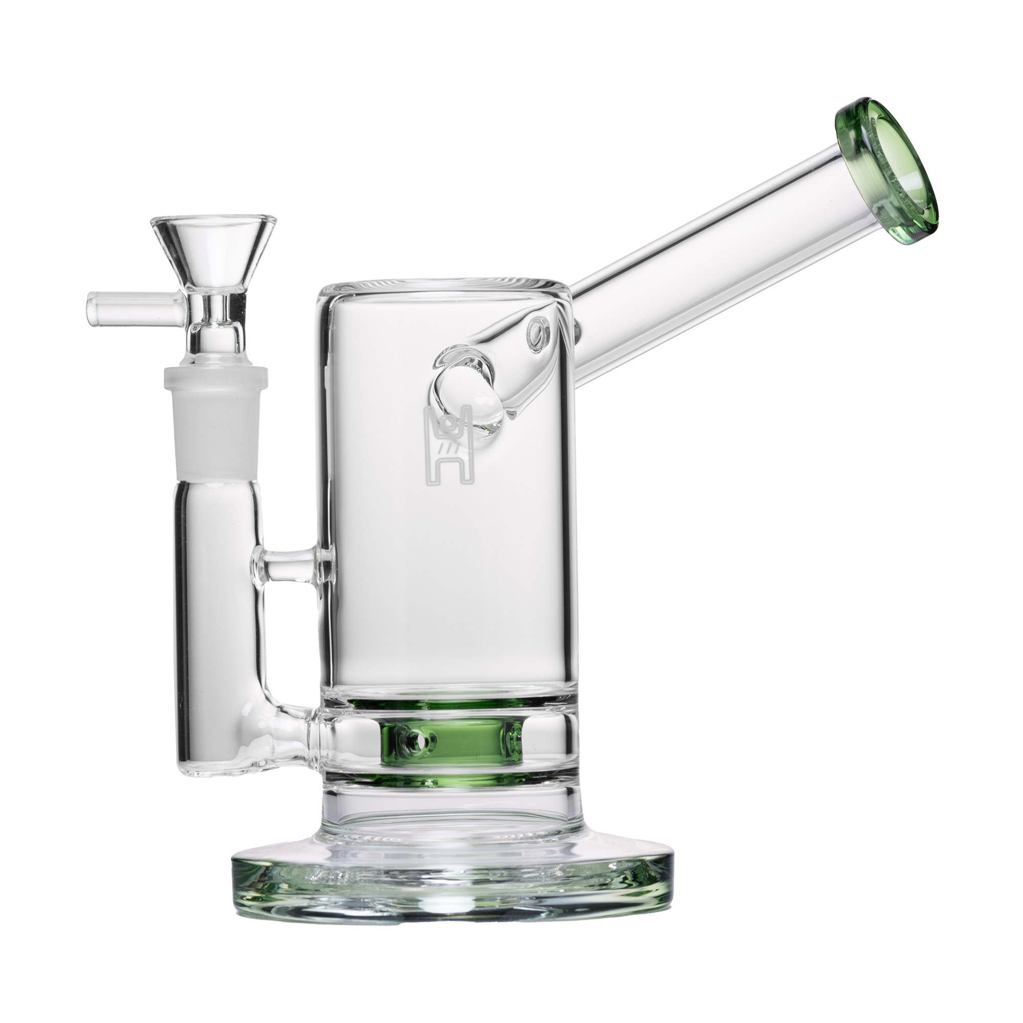 Photograph of product: Sidecar Bubbler 6.5 inch | Clear & Green