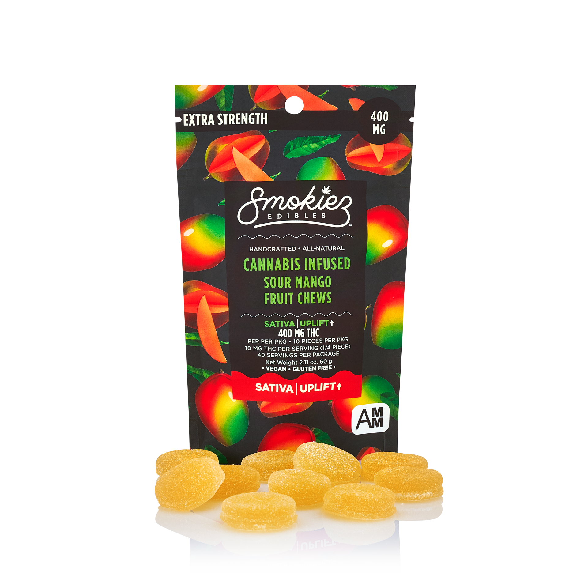 Photograph of product: Dark Horse | Smokies | Sour Mango | Gummies | 400mg