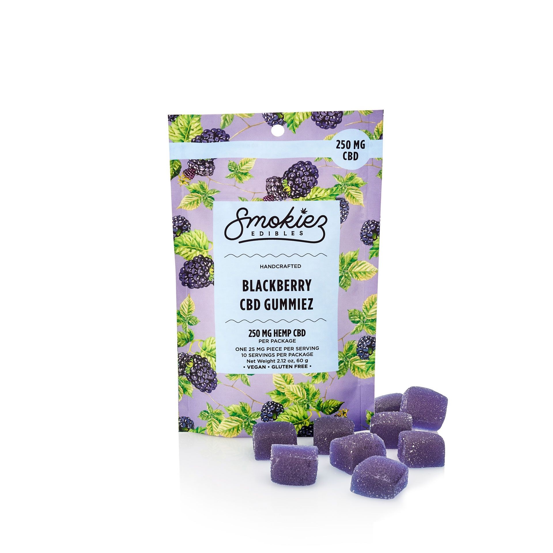 Photograph of product: Blackberry | 1:1 CBD/CBN | 20-Piece Gummies | Oui'd