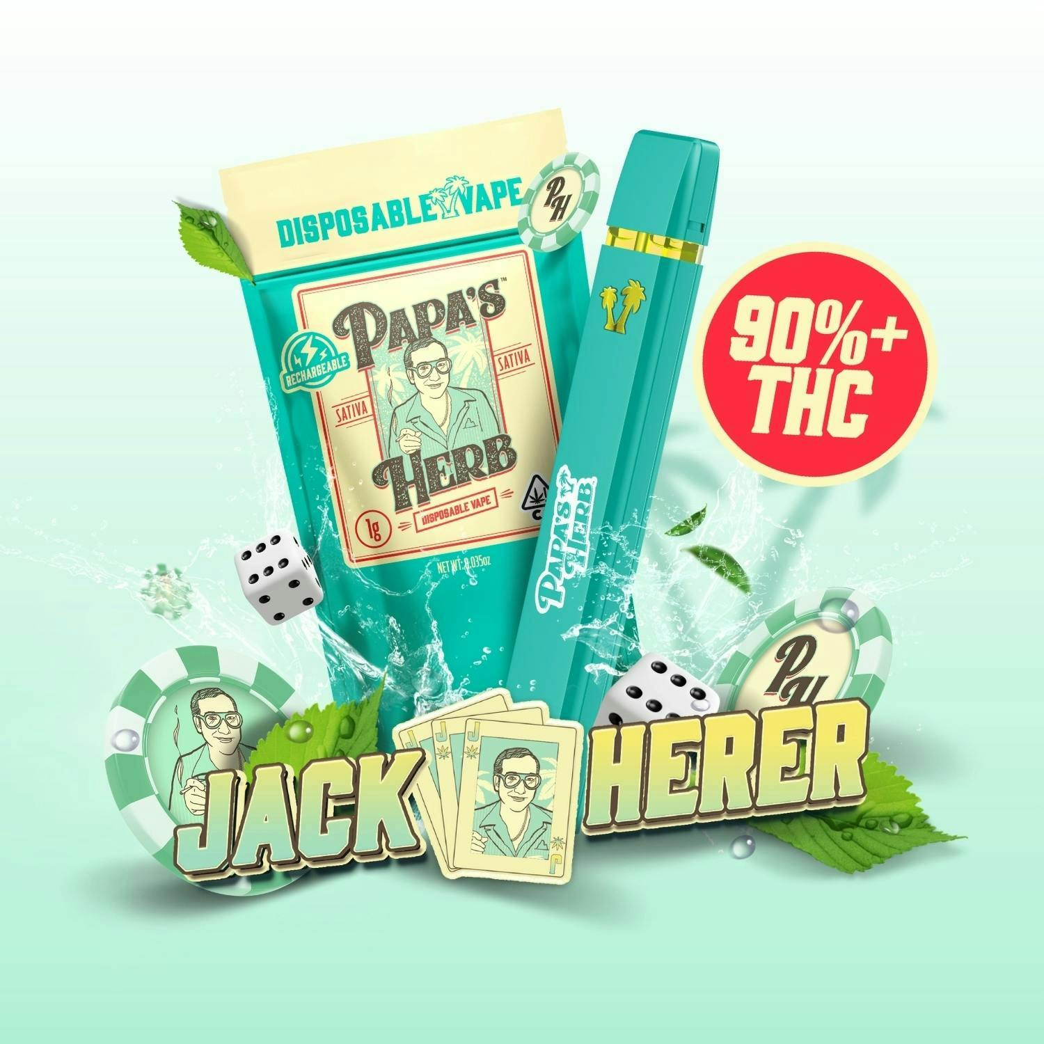Photograph of product: PAPA'S HERB Jack Herer Disposable - 1g