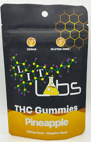 Photograph of product: Lit Labs - Pineapple - Full Spectrum - Gummies - 100MG