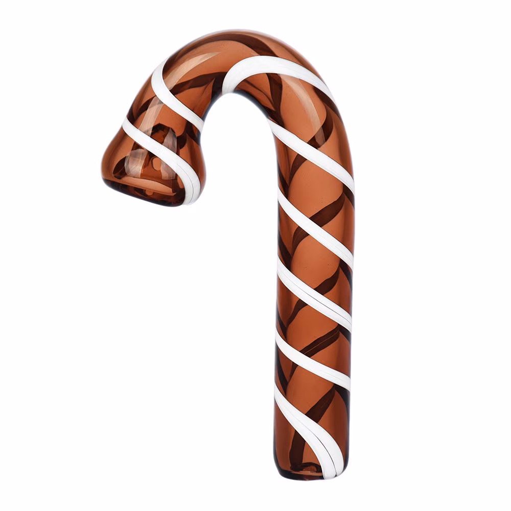 Photograph of product: Candy Cane Glass Hand Pipe - 4.5"
