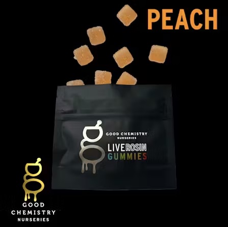 Photograph of product: Peach Live Rosin Gummies | 100mg - Good Chemistry