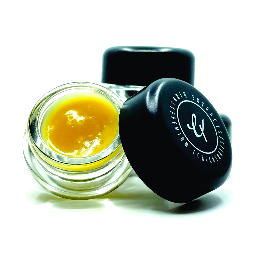 Photograph of product: Earth Extracts Live Resin Kush Cake Badder