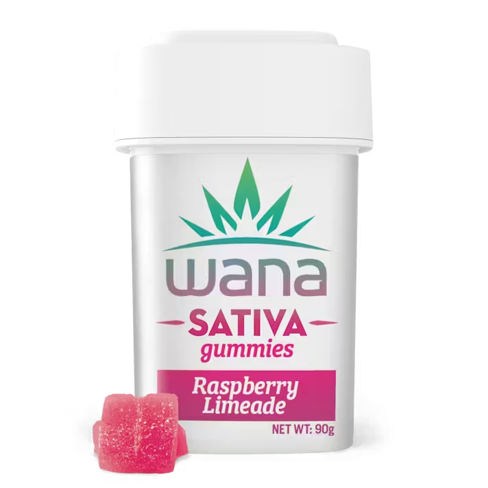 Photograph of product: Wana Raspberry Limeade Gummies 200mg Rec