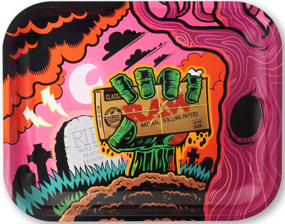 Photograph of product: Raw Rolling Tray - Large - Zombies