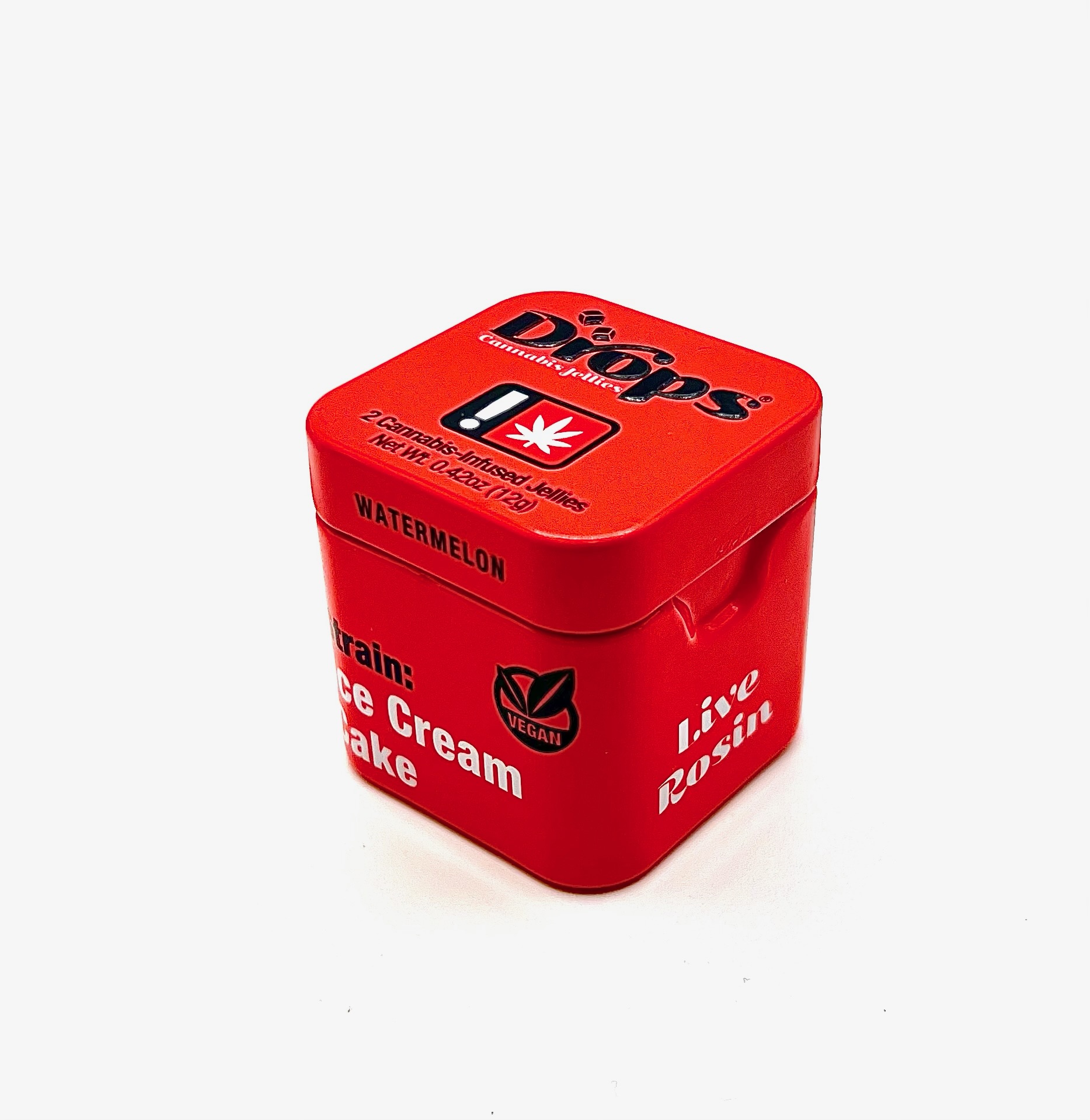 Photograph of product: Drops | Watermelon | TH-oui | 100mg 2-peice Gummy