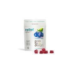 Photograph of product: Care By Design - Huckleberry Basil Relief Gummies
