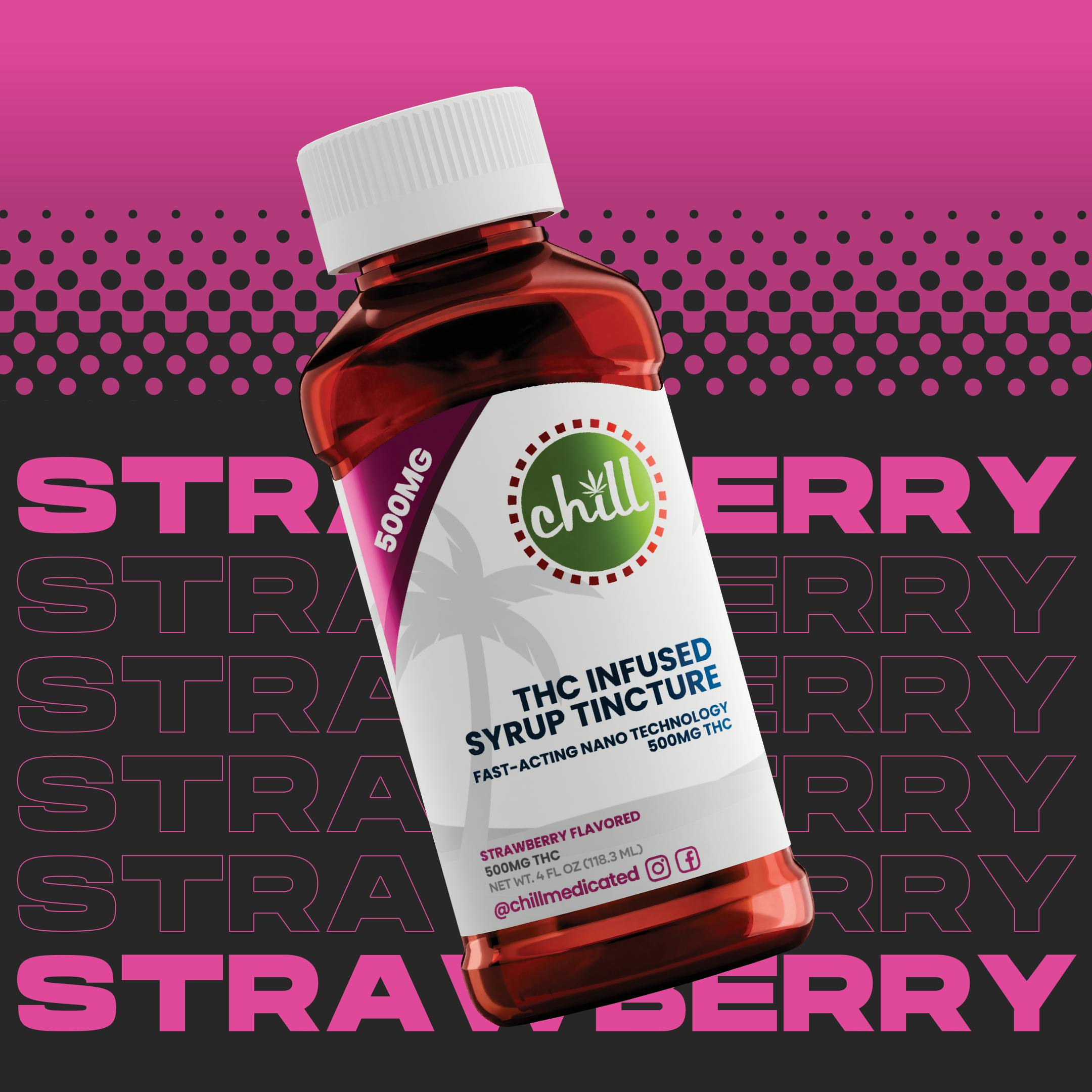 Photograph of product: Fast Acting CHILL Syrup Strawberry