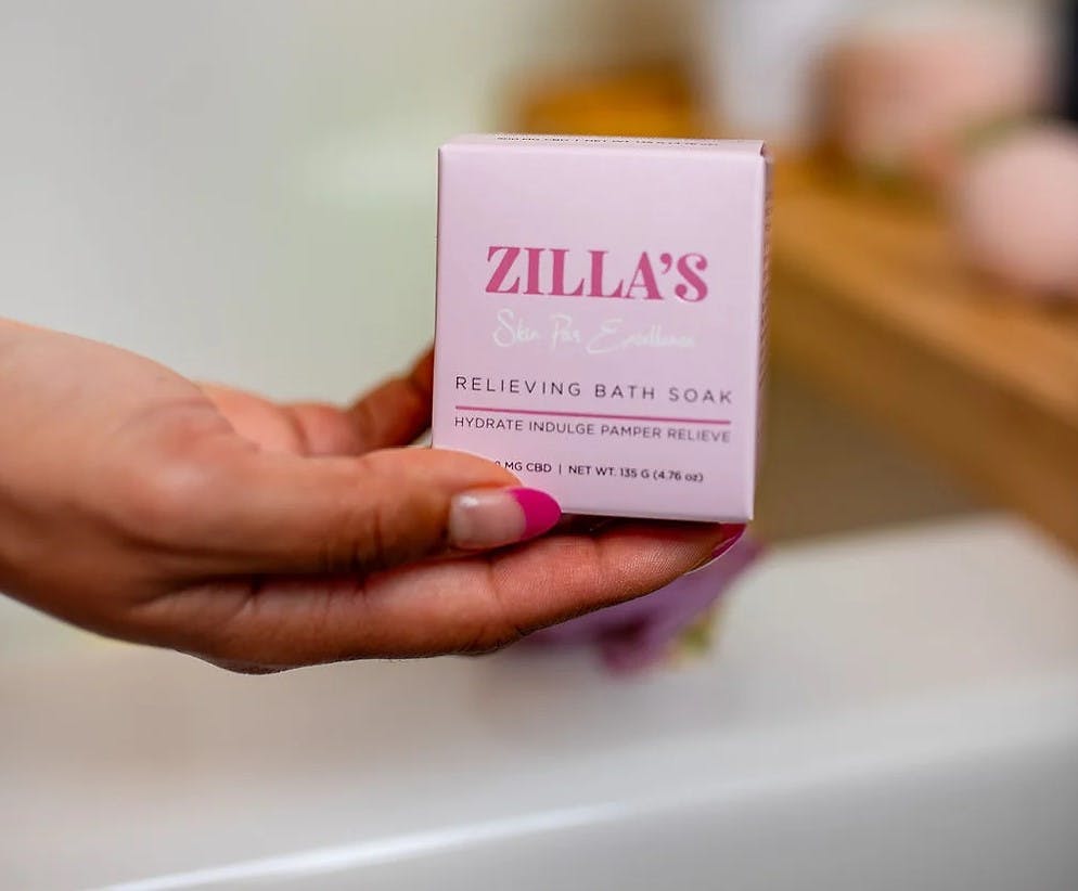 Photograph of product: Zillas CBD Bath Bombs- Pink Rose