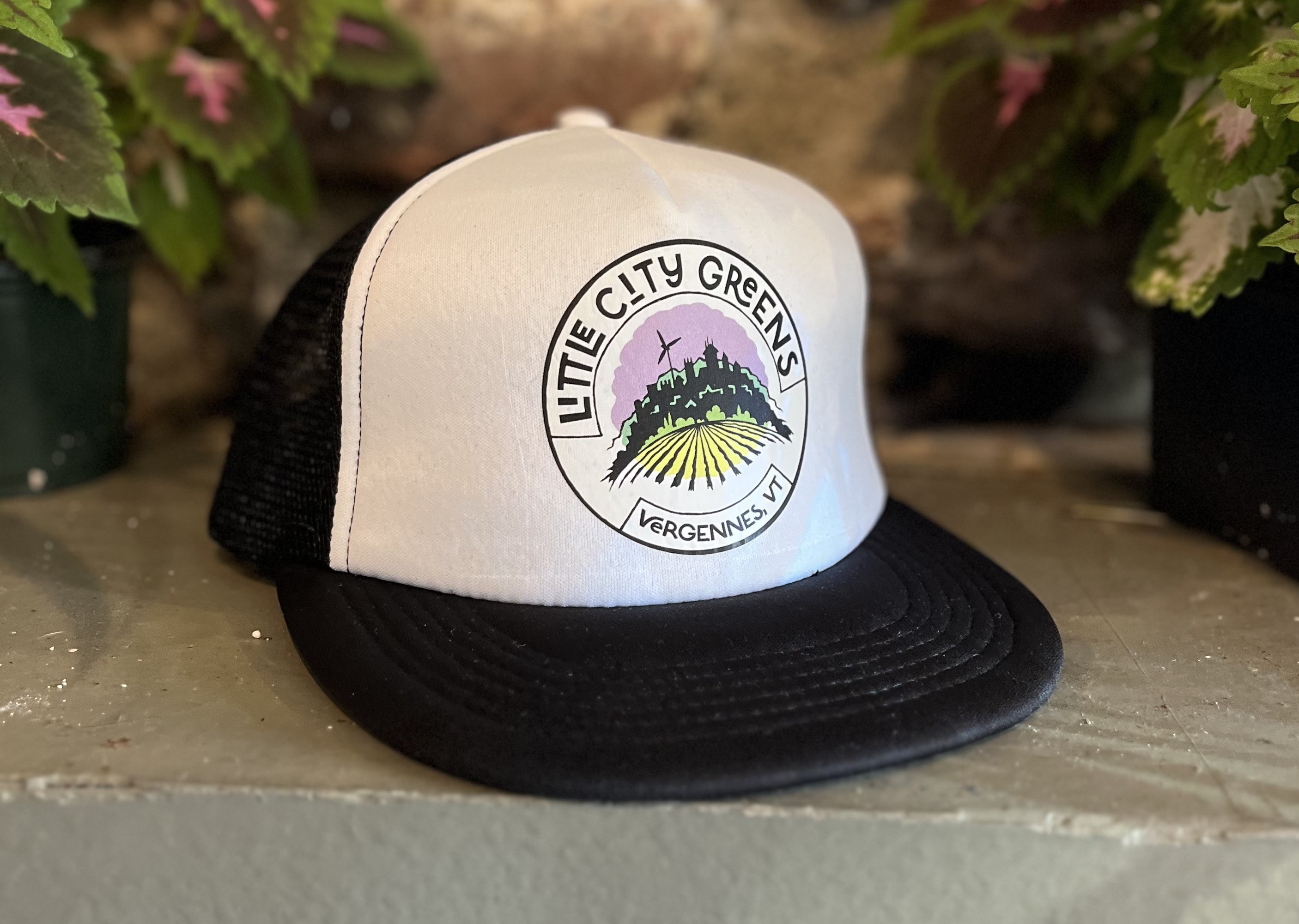 Photograph of product: LCG Logo Trucker Hat - Black & White