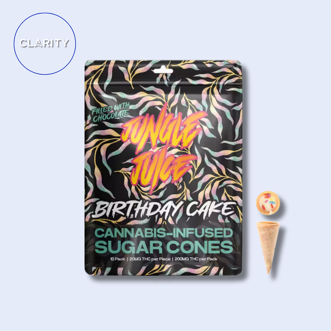 Photograph of product: Jungle Juice | 200mg Sugar Cones | Birthday Cake