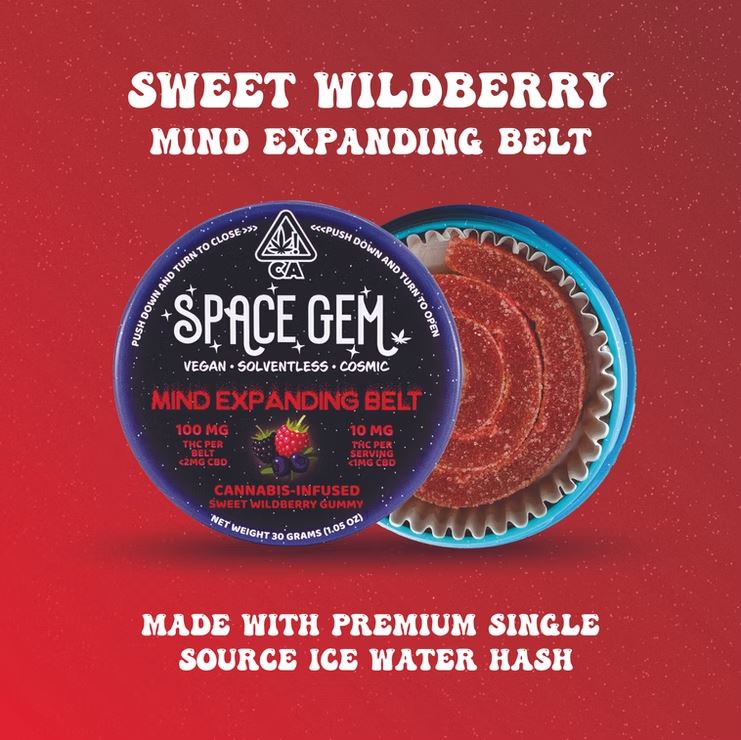 Photograph of product: Space Gem - Sweet Wildberry Mind-Expanding Belt 100mg
