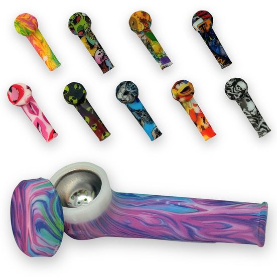 Photograph of product: Pipe Silicone Glow in the Dark (Assorted) - 