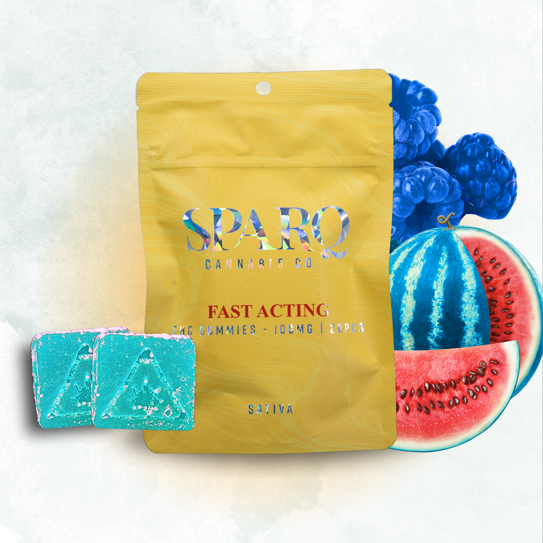 Photograph of product: Blue Watermelon | 100mg | Fast-Acting Gummies