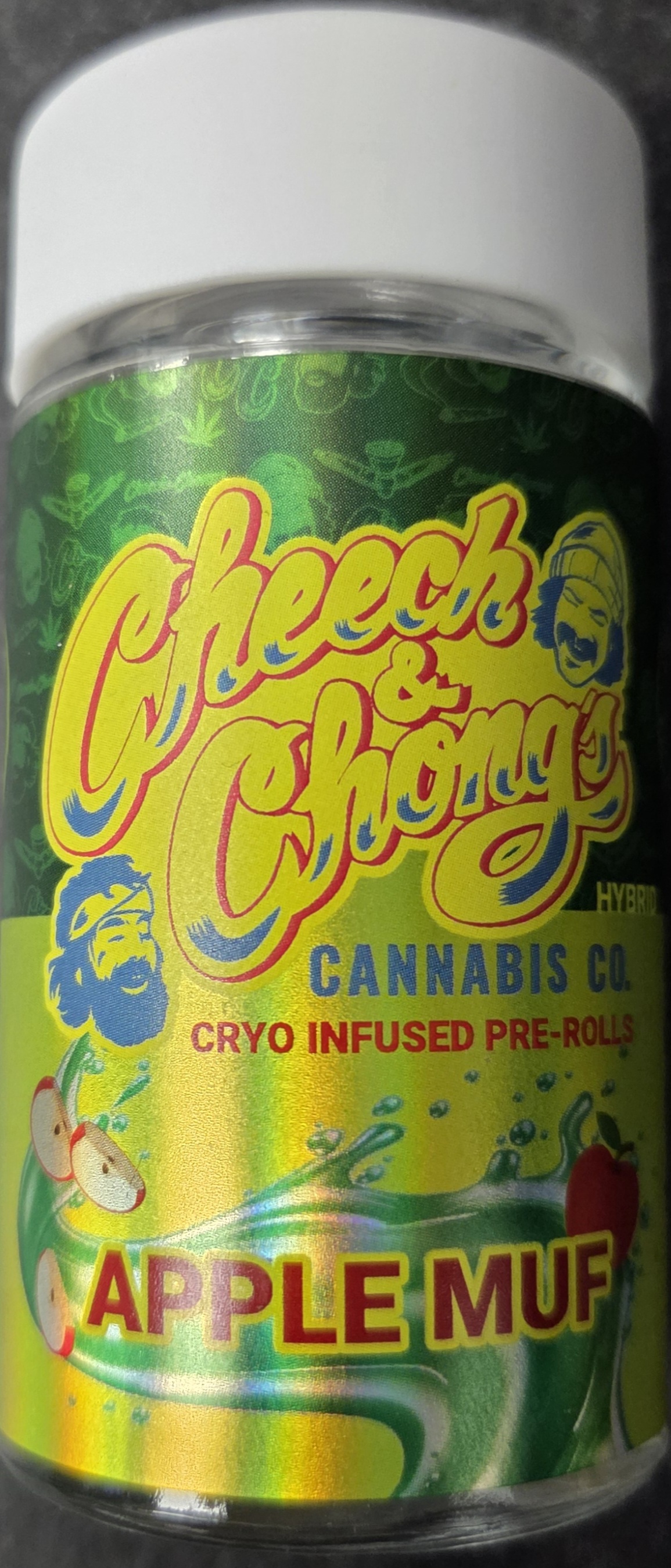 Photograph of product: Cheech & Chong - Apple MUF - x 6 Infused Preroll Pack