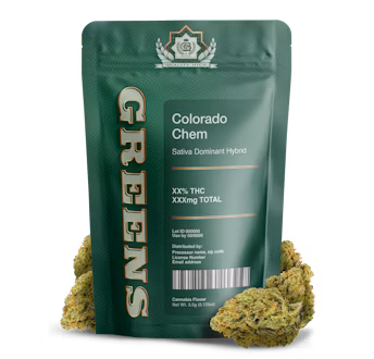 Photograph of product: Greens | Colorado Chem | 3.5g