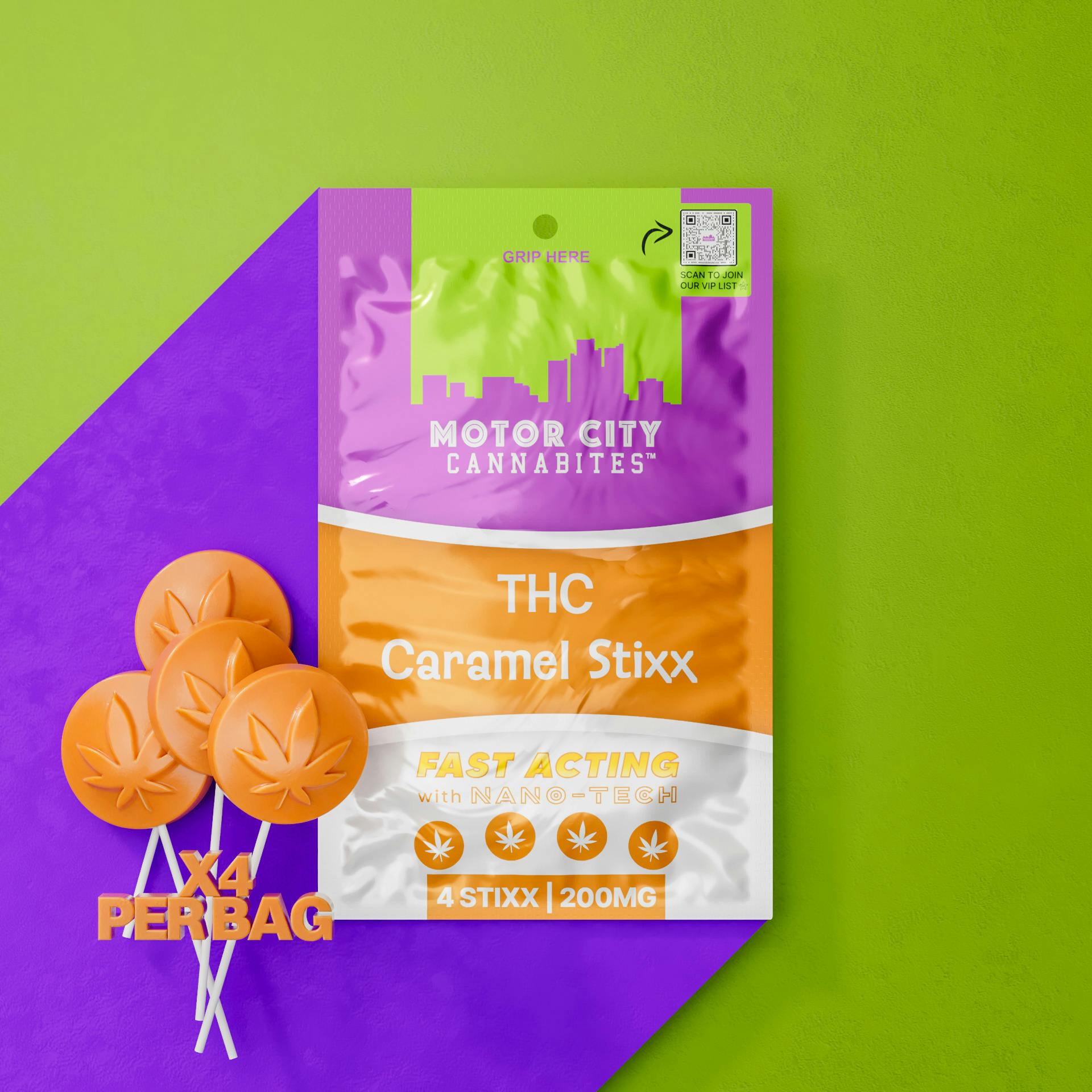 Photograph of product: Motor City Stixx 200mg Caramel