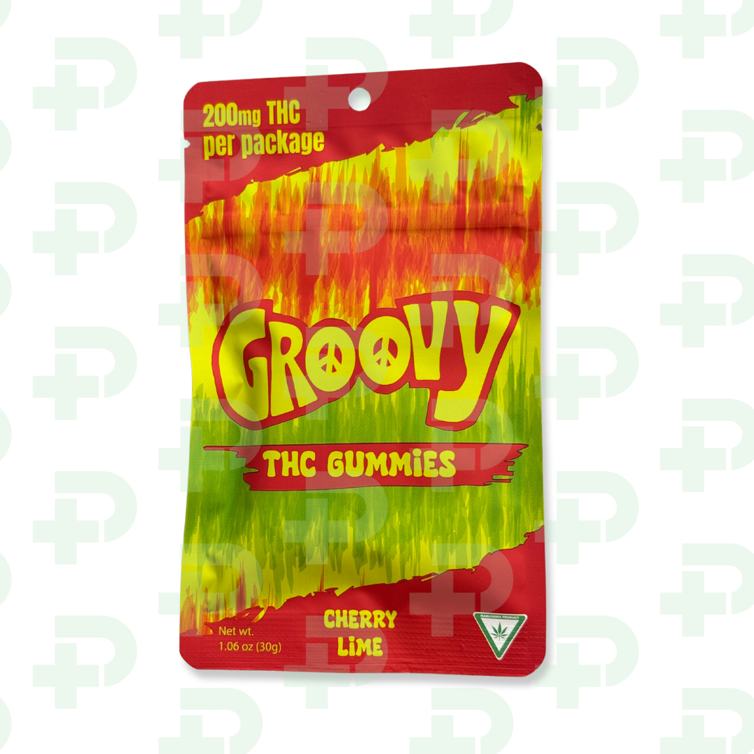 Photograph of product: Groovy 200mg Gummies - Cherry Lime