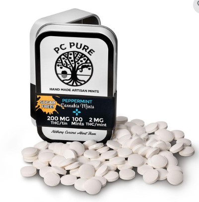 Photograph of product: Peppermint Mints (100 x 2mg) 200mg