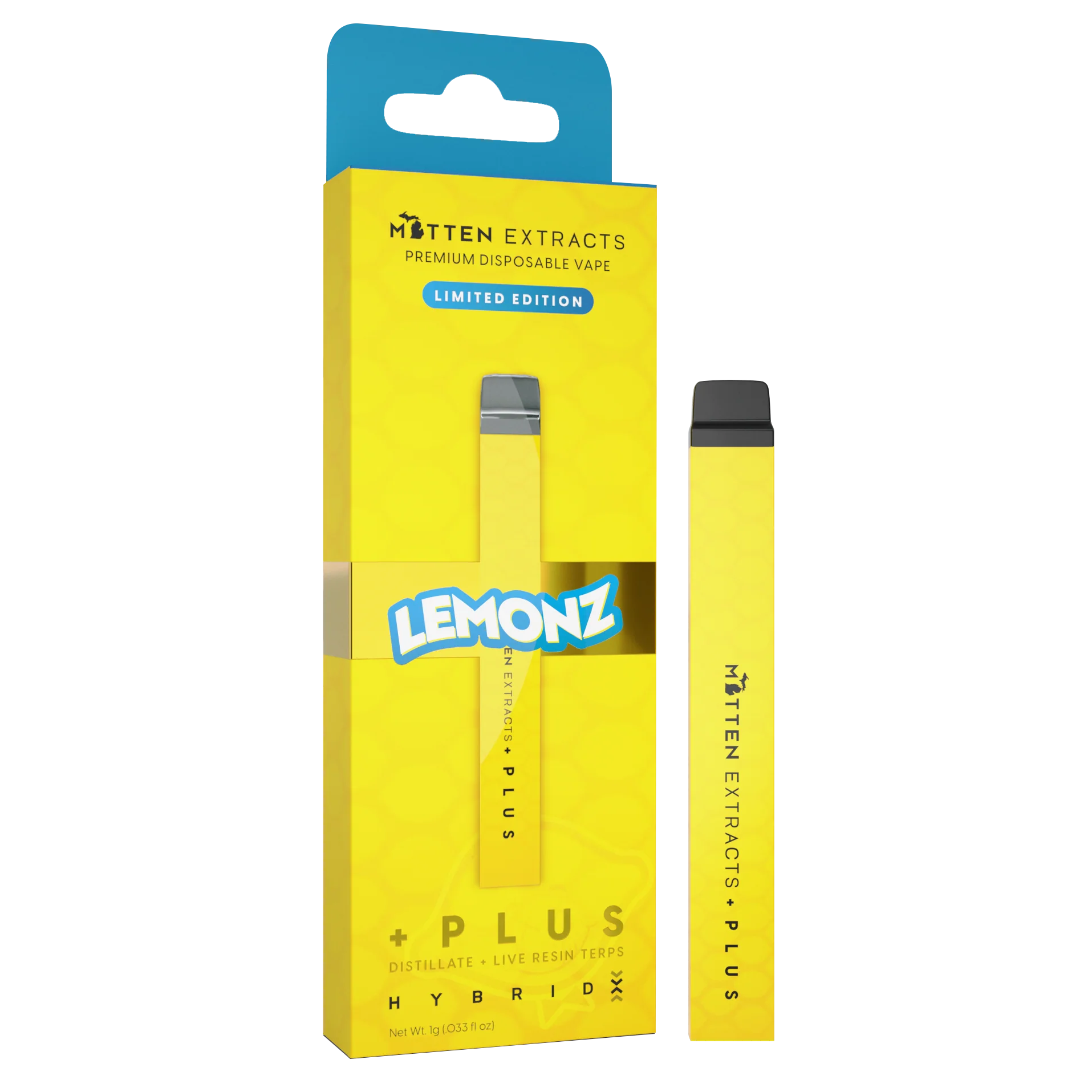 Photograph of product: Mitten Extracts Lemonz Disposable Vape Rec