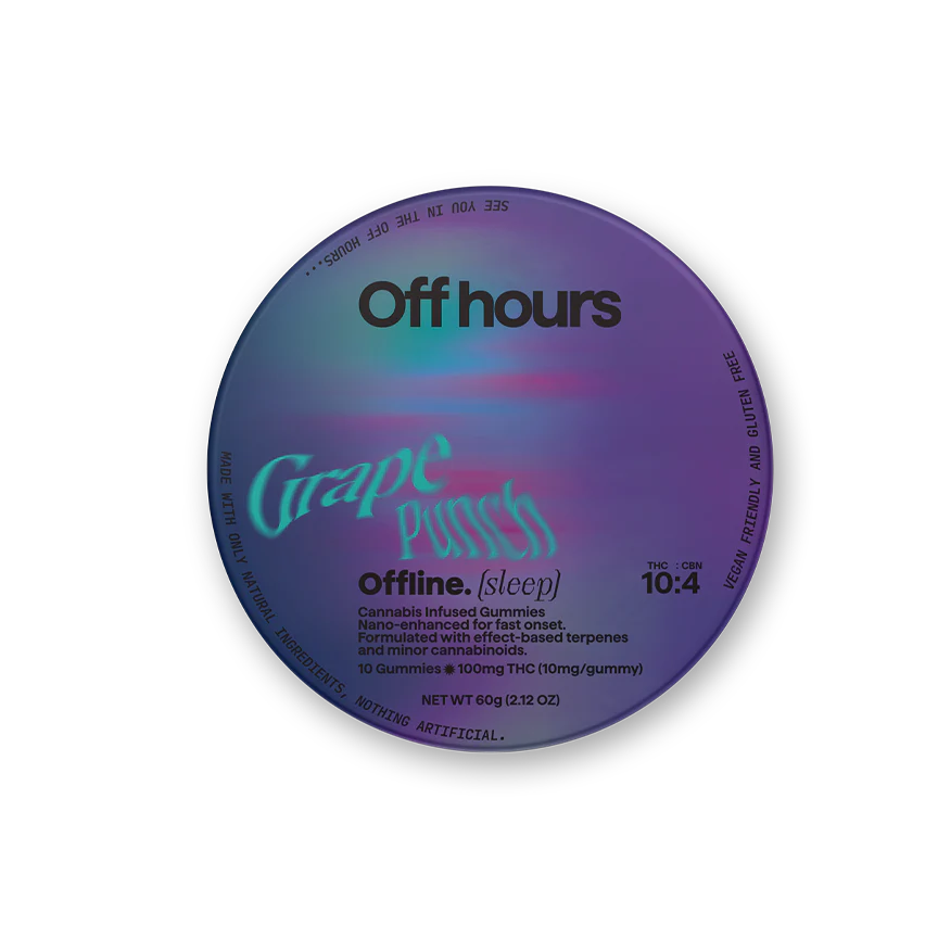 Photograph of product: Off Hours - Offline - Grape Punch - 10ct Gummies
