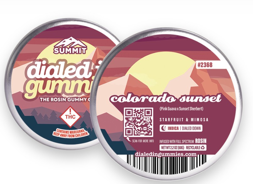Photograph of product: Colorado Sunset Rosin Gummies