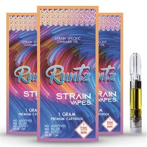 Photograph of product: Strain Vapes - Runtz - 1 g Cart