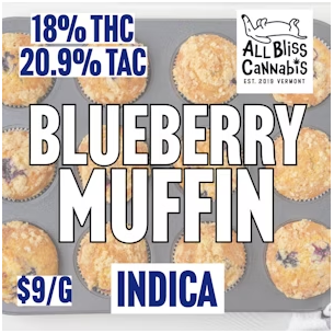 Photograph of product: All Bliss Oui'd | Blueberry Muffin | Pre-Roll l