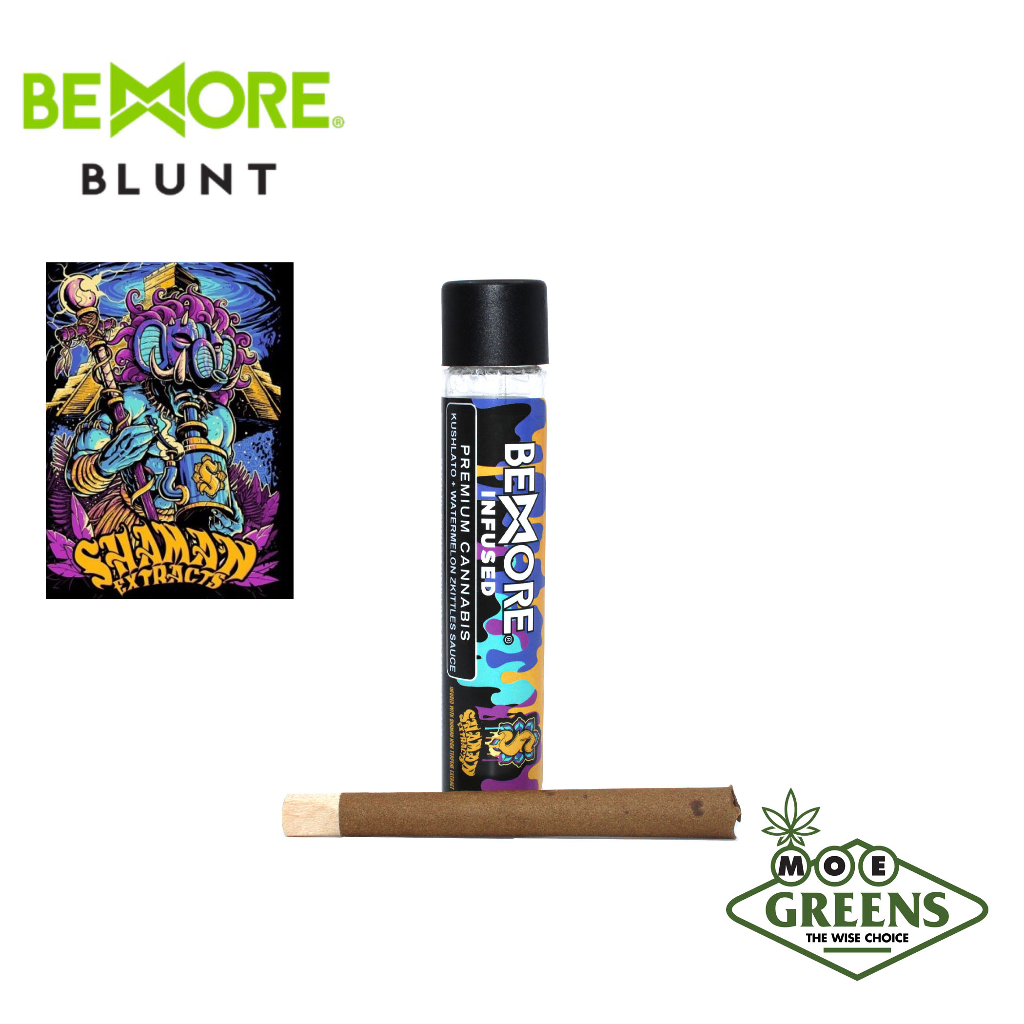 Photograph of product: PURPLE PUNCH X GUSH MINTZ BLUNT [INFUSED W/ HIGH TERPENE EXTRACT]