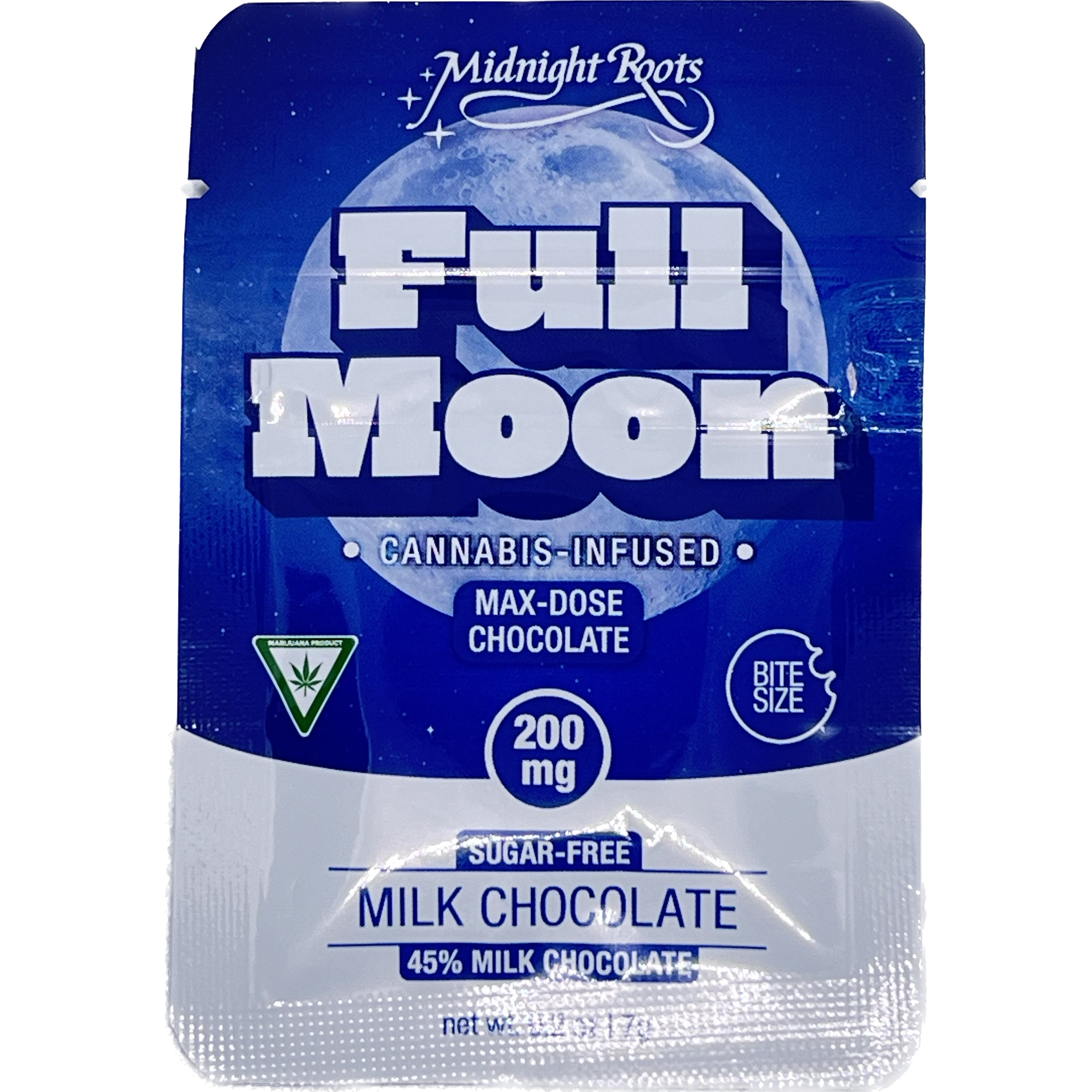 Photograph of product: Midnight Roots Full Moon Sugar Free Milk Chocolate Coin | 200mg
