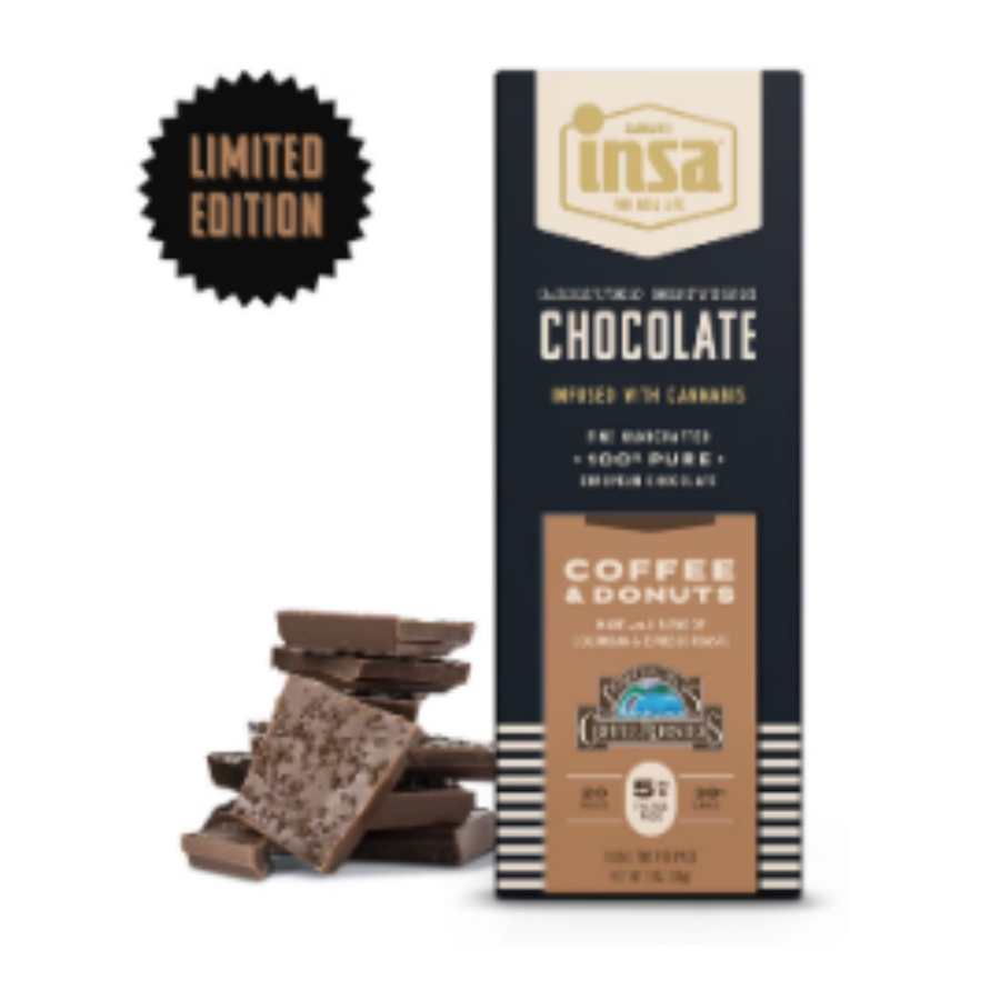 Photograph of product: Coffee & Donuts | Chocolate Bar | 100mg | 20pk | INSA