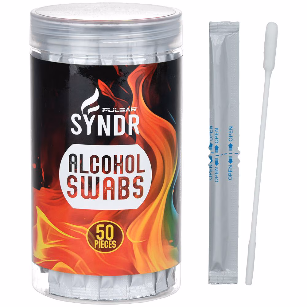 Photograph of product: Pulsar SYNDR Alcohol Cotton Cleaning Swabs 50 Pack (A0101)