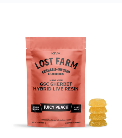 Photograph of product: Live Resin Gummies GSC Sherbert Juicy Peach
