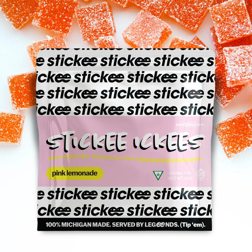 Photograph of product: Stickee-Ickee - Pink Lemonade Gummies 200mg