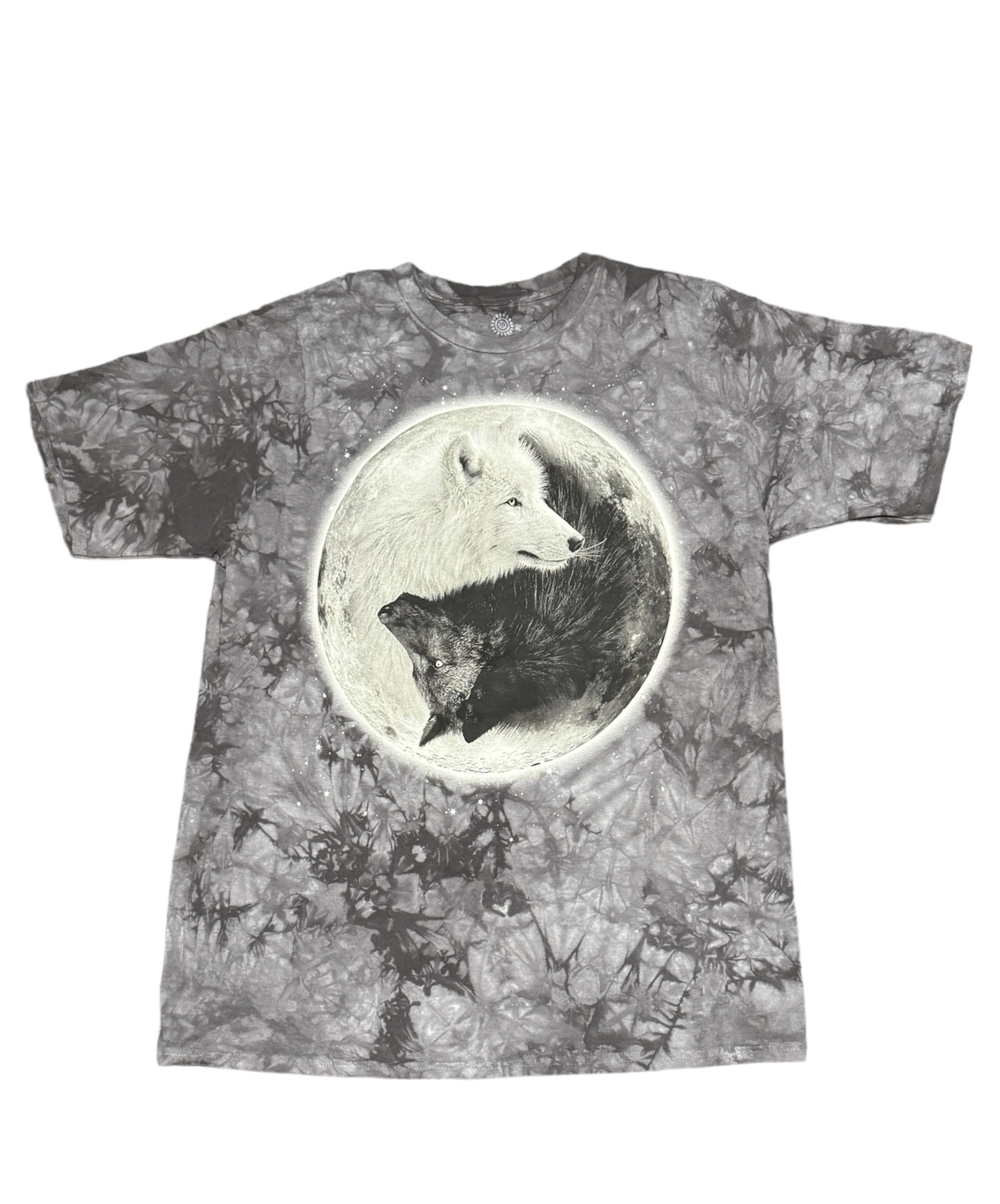 Photograph of product: The Mountain Ying Yang Wolf Tie Dye Tee