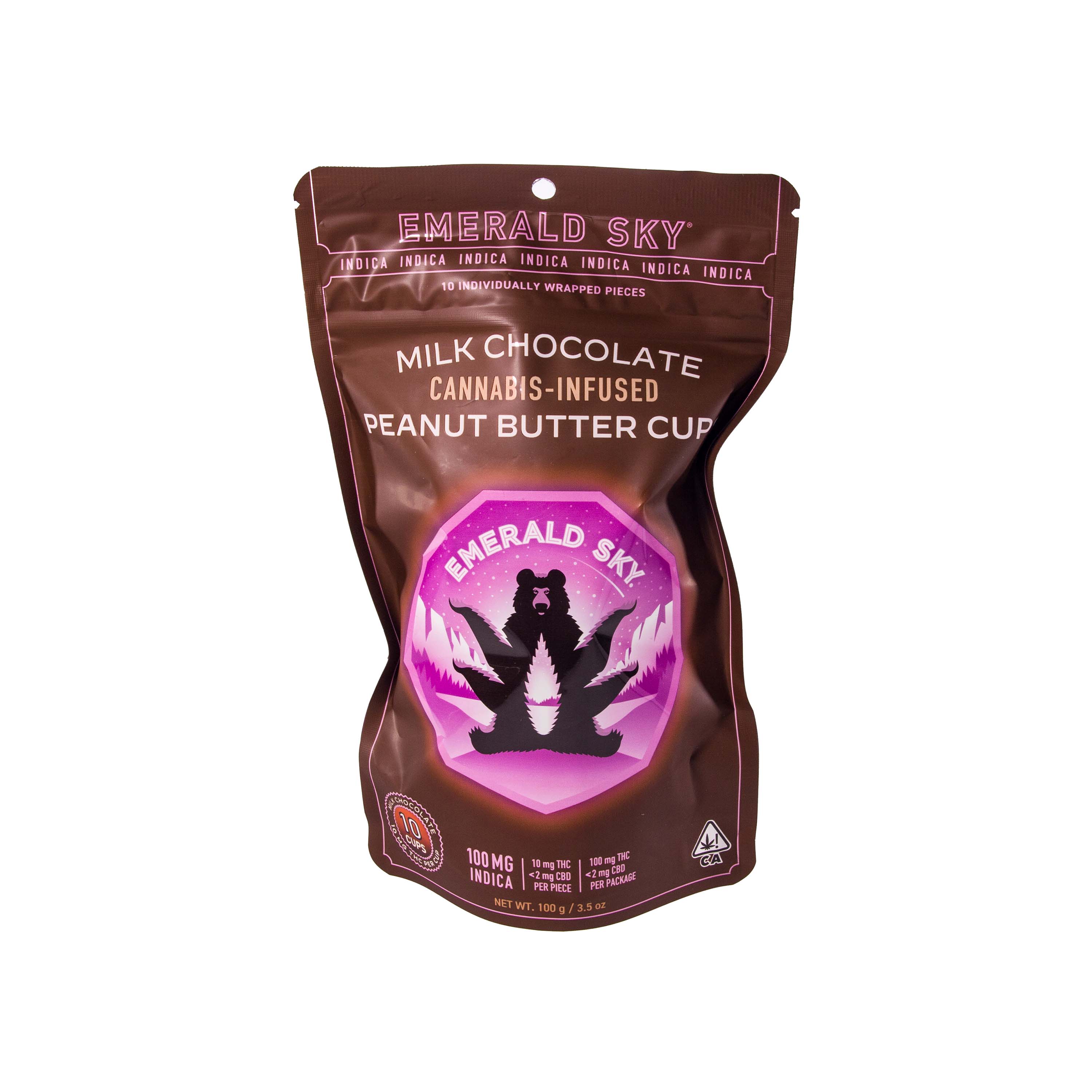 Photograph of product: Emerald Sky | Milk Chocolate Peanut Butter Cups Oui'd (10 Pack - 100mg TH-oui)