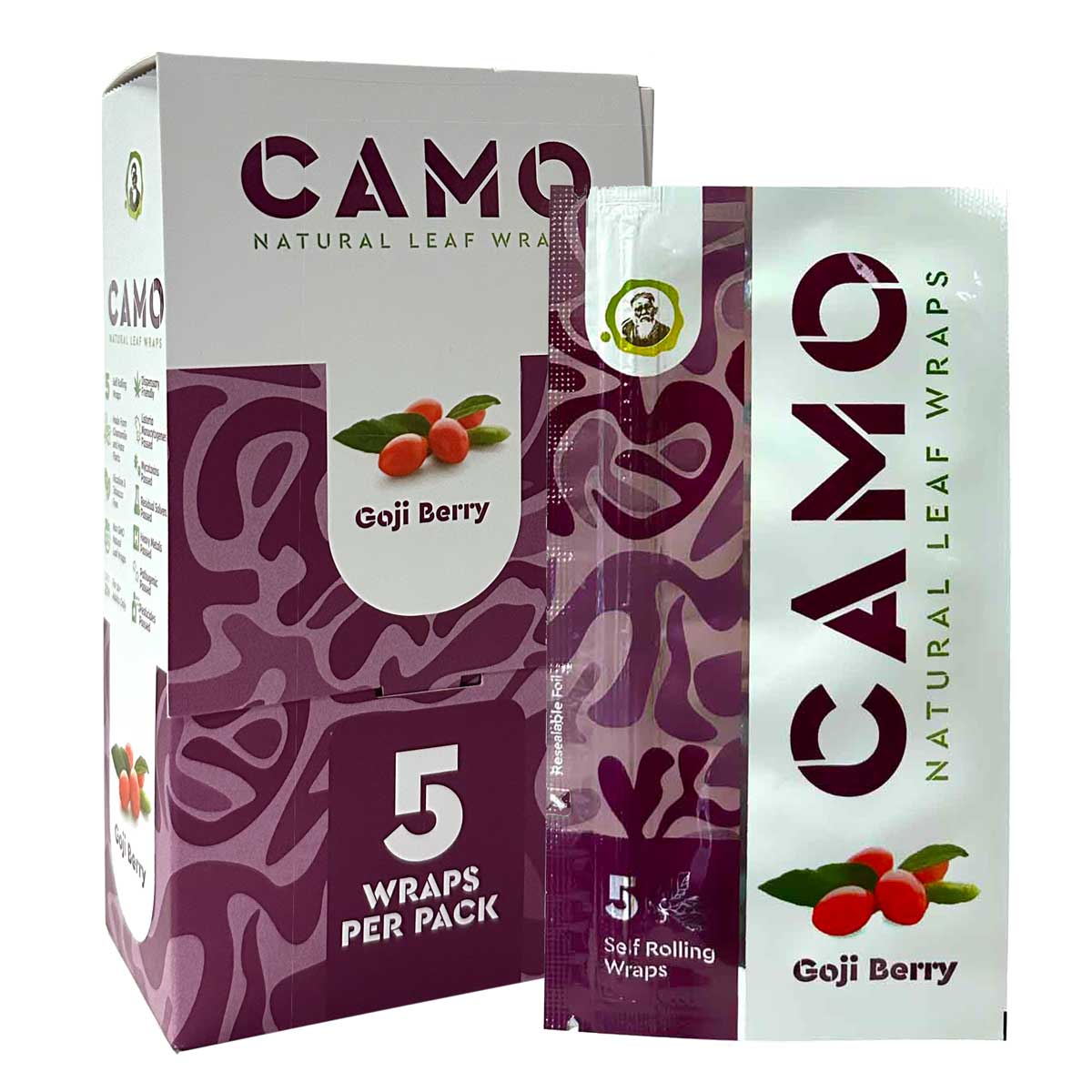 Photograph of product: Camo - Goji Berry - 5pk Wraps