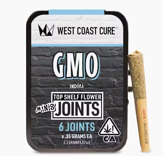 Photograph of product: West Coast Cure GMO Preroll 6pk 2.1g
