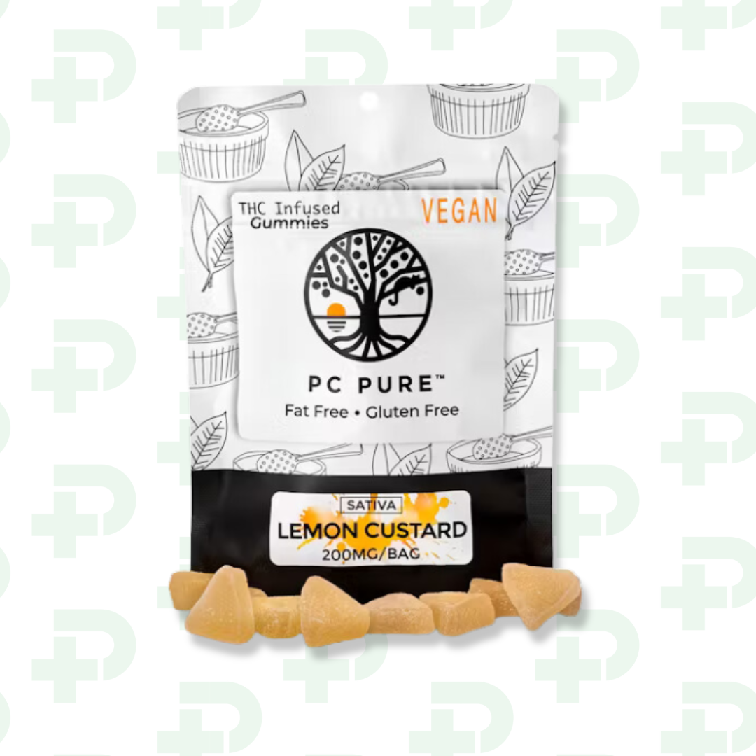 Photograph of product: PC Pure 200mg Gummy - Oui'd - LEMON CUSTARD